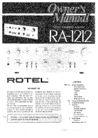 Rotel-RA-1212 - Owners manual 